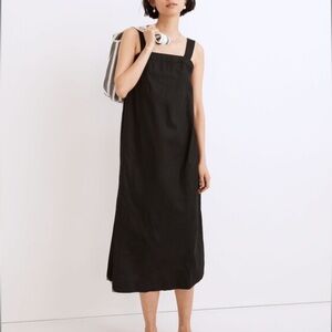NWOT Madewell Linen-Cotton Princess-Seamed Midi Dress